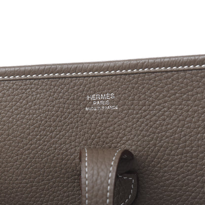 Hermes Taurillon Clemence Evelyne III PM Etoupe 5 of 9
