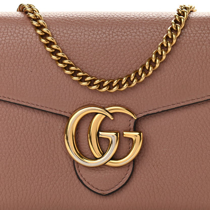 Gucci Cellarius Calfskin GG Marmont Chain Wallet Rosy Phard 8 of 13