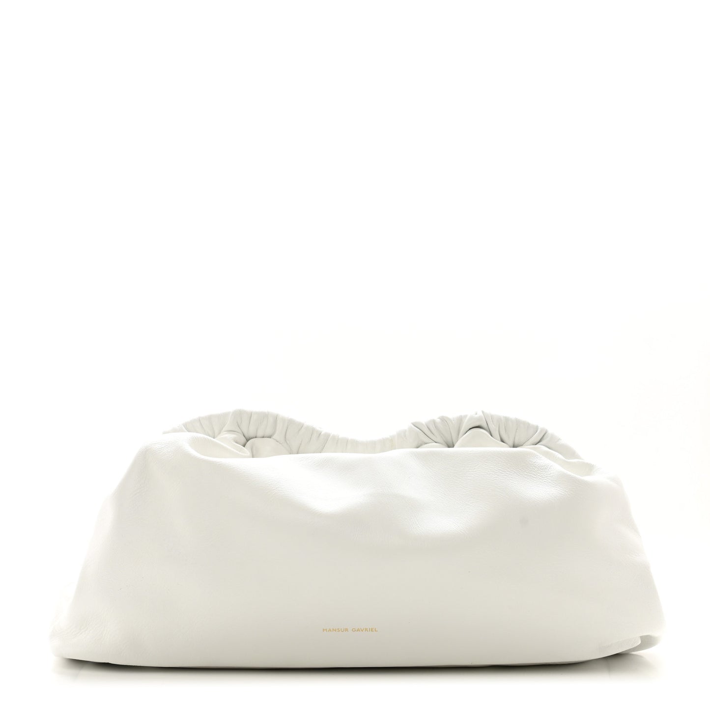 Lambskin Cloud Clutch White