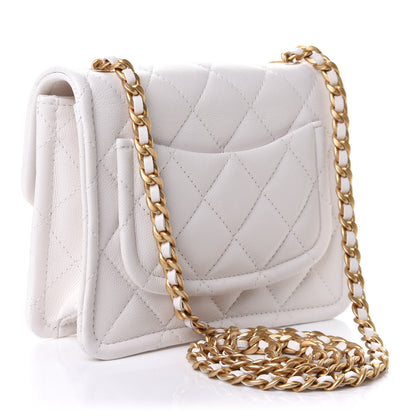 Chanel Caviar Quilted Mini Sweet Classic Flap White 2 of 9