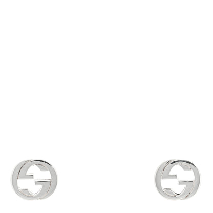 Gucci Sterling Silver Interlocking GG Stud Earrings 1 of 4
