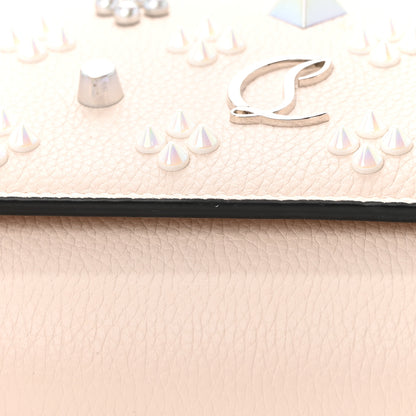 Christian Louboutin Grained Calfskin Spikes Loubinthesky Paloma Clutch Leche 14 of 15