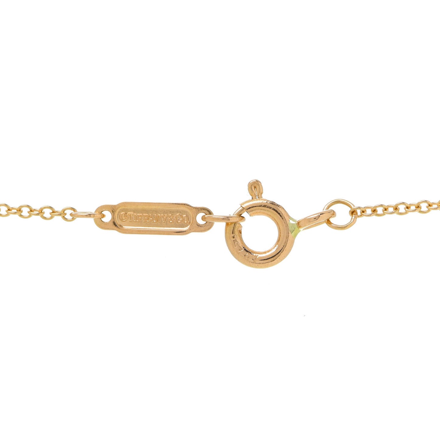 18K Yellow Gold Diamond Fleur De Lis Key Pendant Necklace