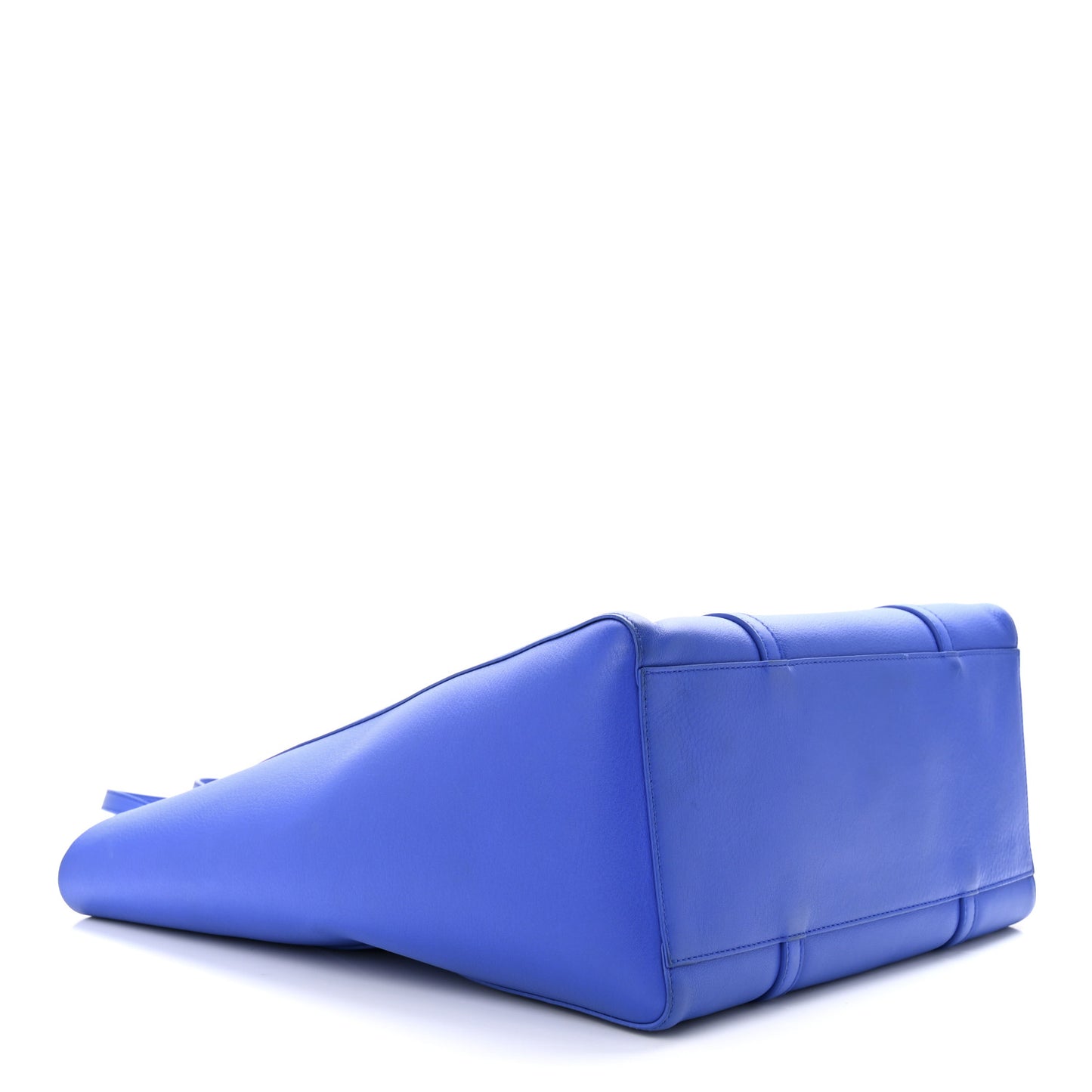 Smooth Calfskin Logo Double Sided Small Everyday Tote Bleu Prim Black