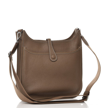 Hermes Taurillon Clemence Evelyne III PM Etoupe 3 of 9