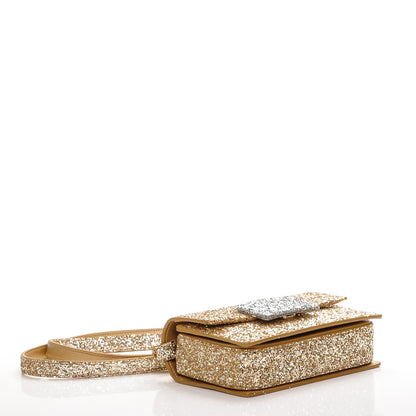 Saint Laurent Glitter Small Lulu Bunny Satchel Gold Silver 4 of 6