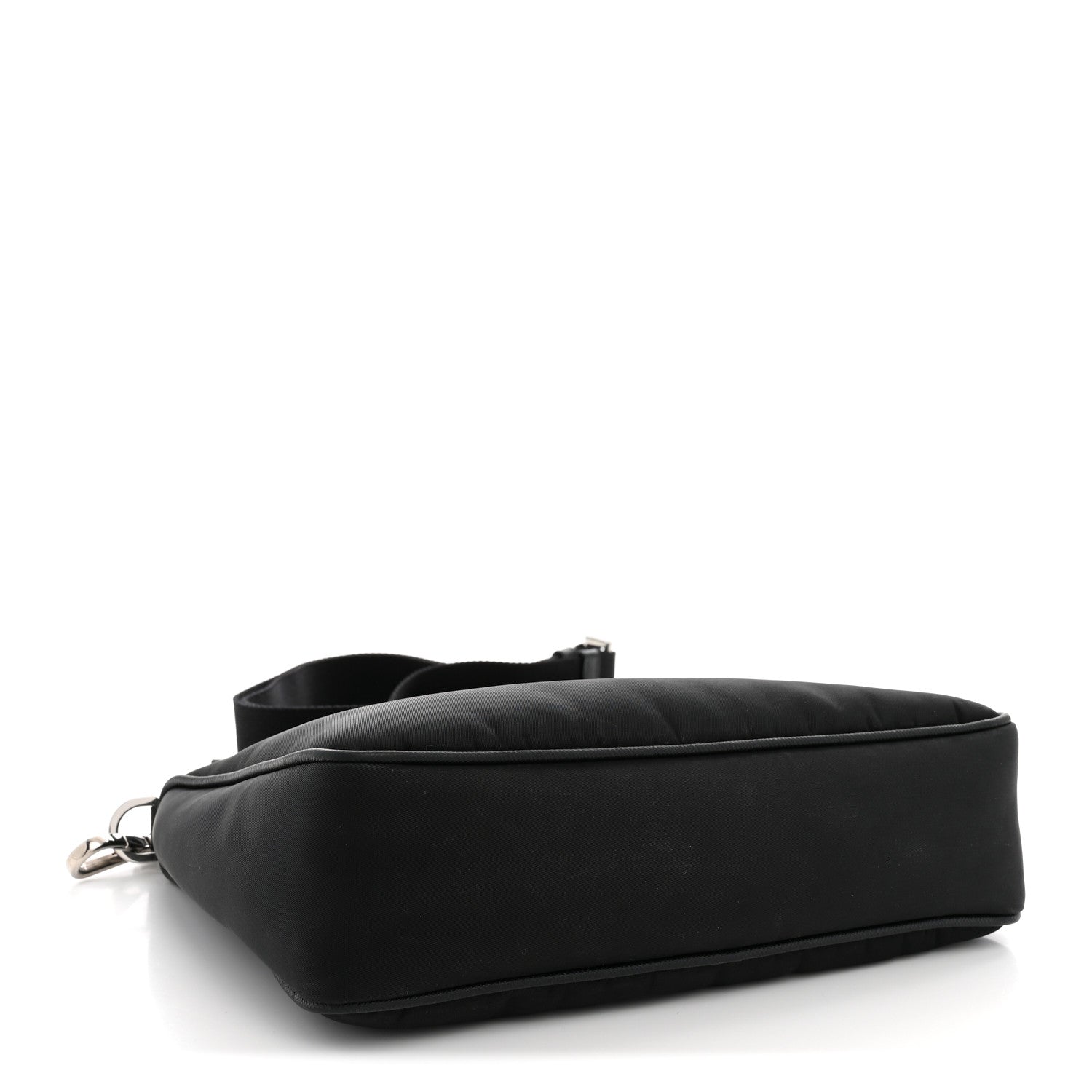 Prada Re-Nylon Saffiano Pocket Zippered Shoulder Bag Black 4 of 13