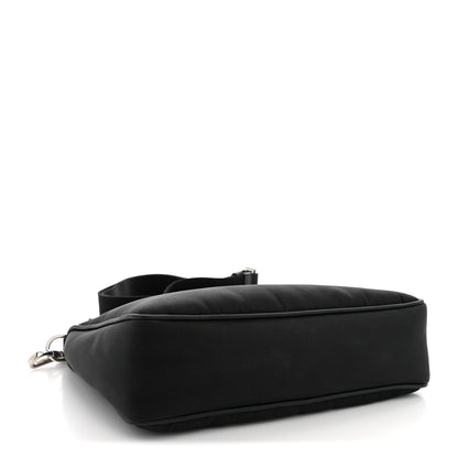 Prada Re-Nylon Saffiano Pocket Zippered Shoulder Bag Black 4 of 13