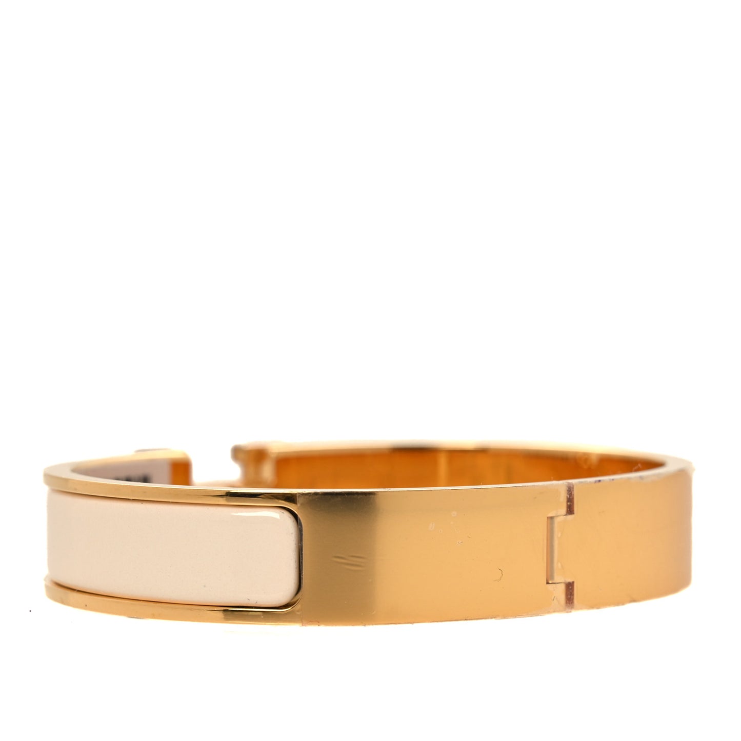 Enamel Narrow Clic Clac H Bracelet PM Creme