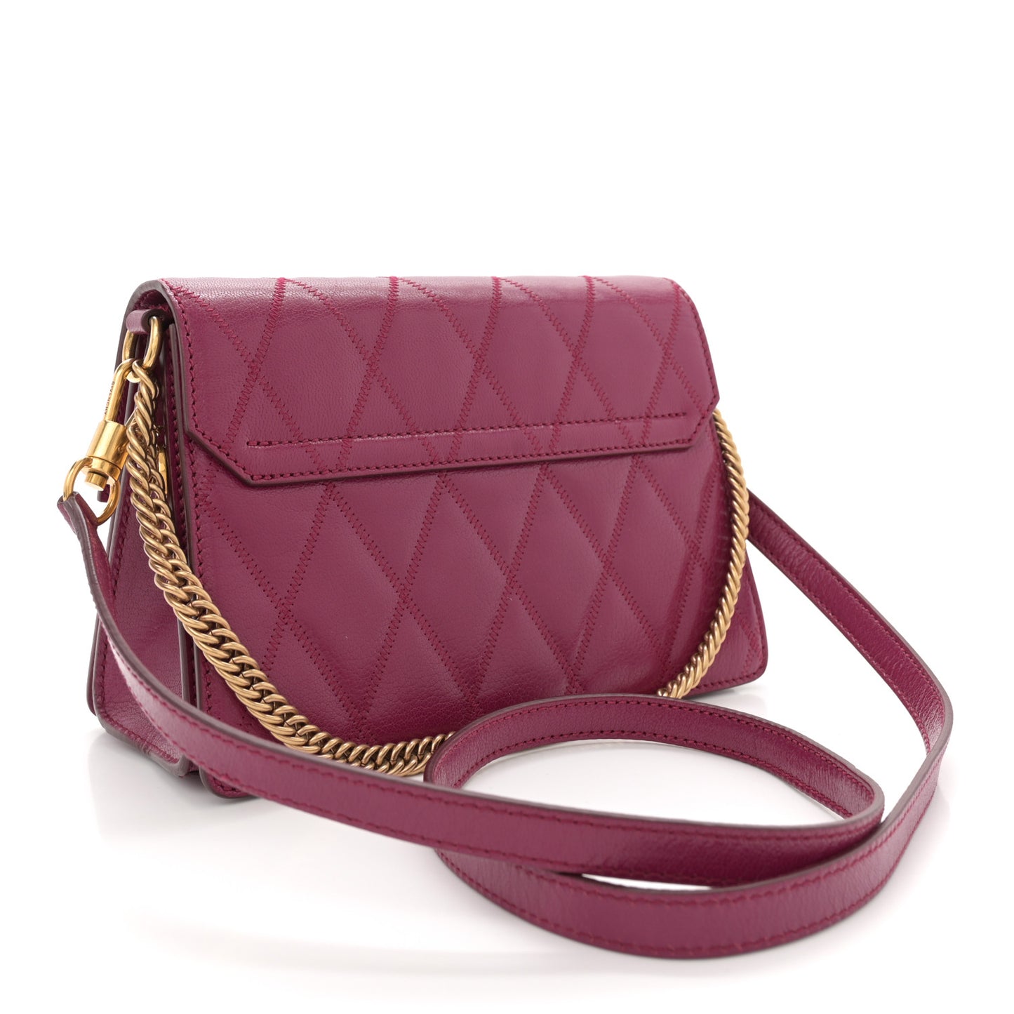 Goatskin Quilted Small GV3 Shoulder Bag Orchid Purple