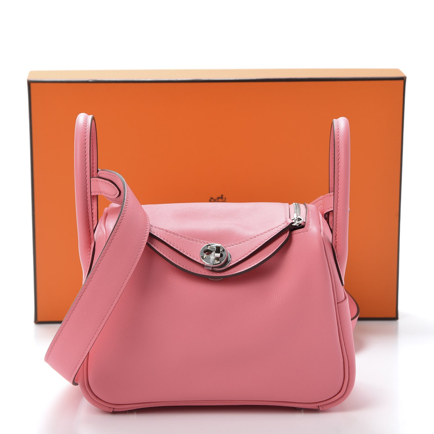 Hermes Swift Mini Lindy 20 Rose Ete 9 of 9