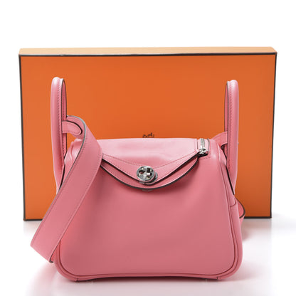 Hermes Swift Mini Lindy 20 Rose Ete 9 of 9