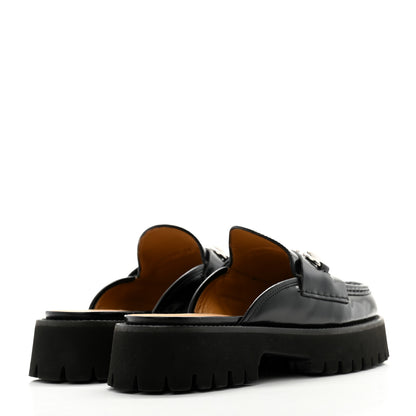 Gucci Cordovan Lux Womens Horsebit Platform Mules 38 Black 4 of 10