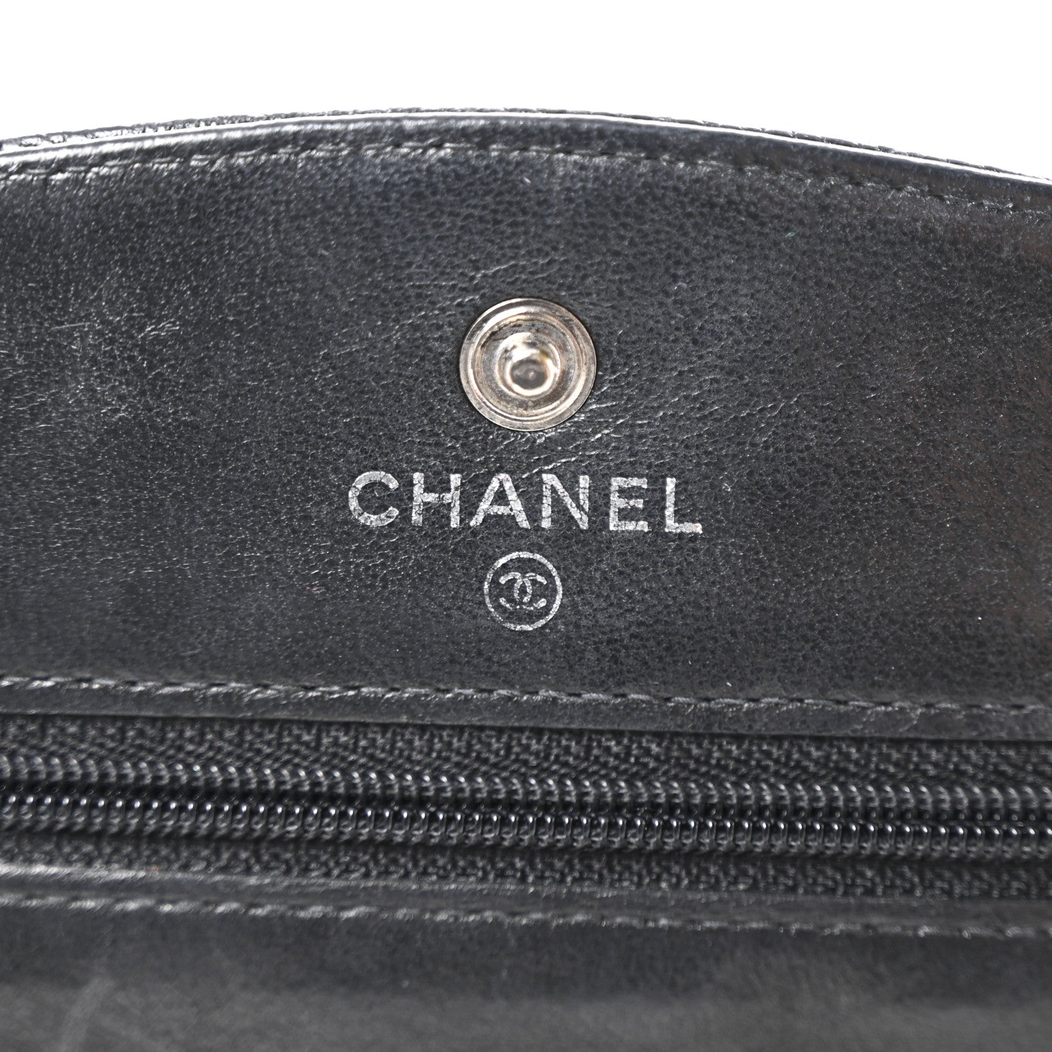 Chanel Caviar Timeless CC Wallet On Chain WOC Black 6 of 12