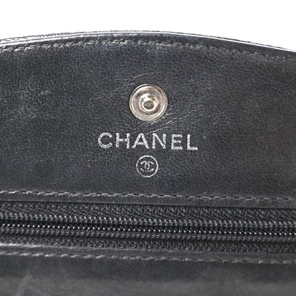 Chanel Caviar Timeless CC Wallet On Chain WOC Black 6 of 12