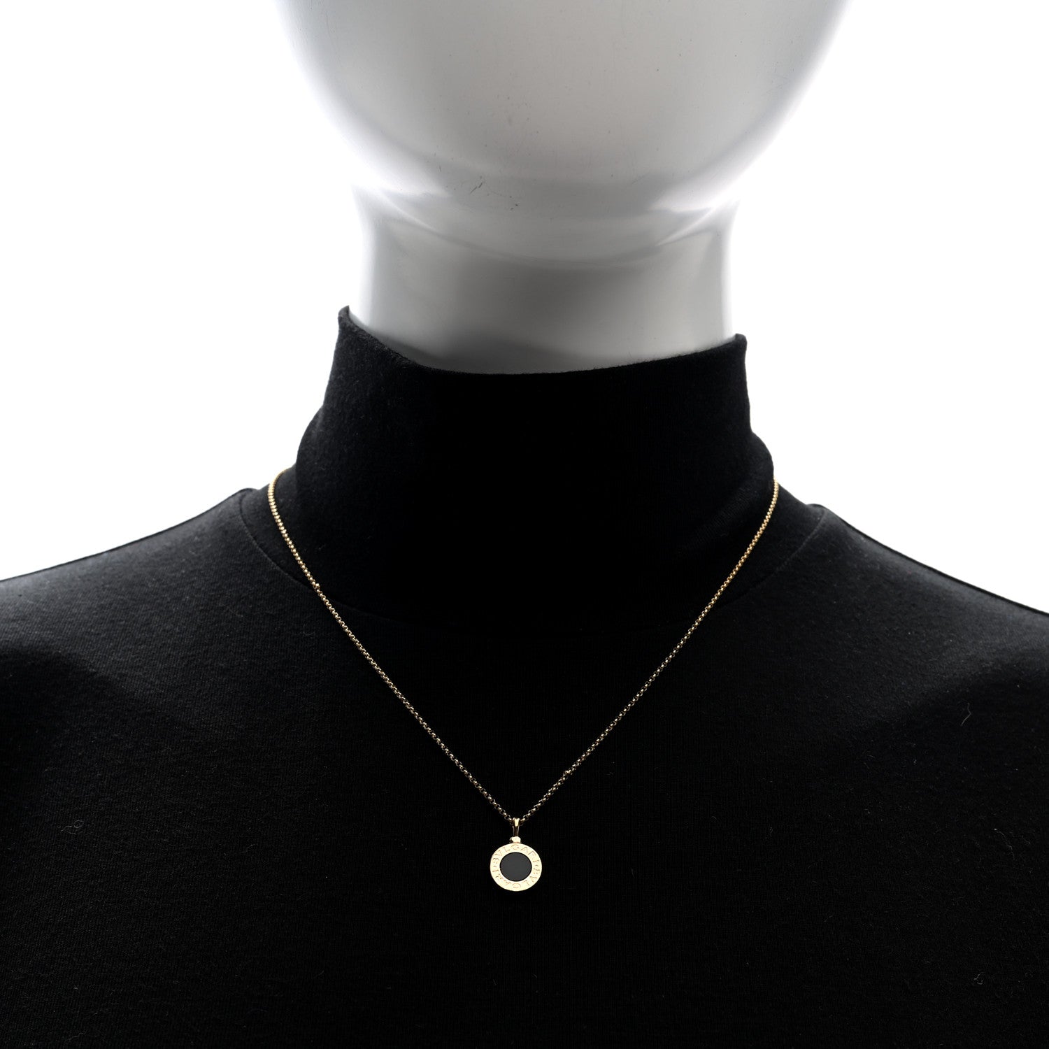 Bulgari 18K Yellow Gold Black Onyx BVLGARI BVLGARI Pendant Necklace 2 of 4