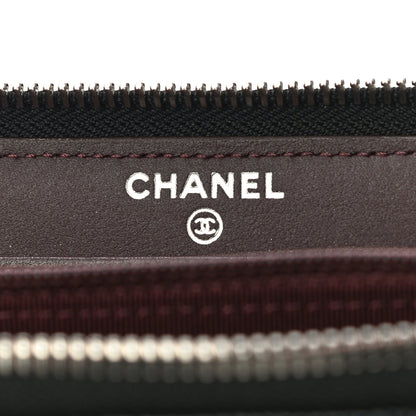 Chanel Caviar Quilted Large Gusset Zip Around Wallet Black 7 of 12