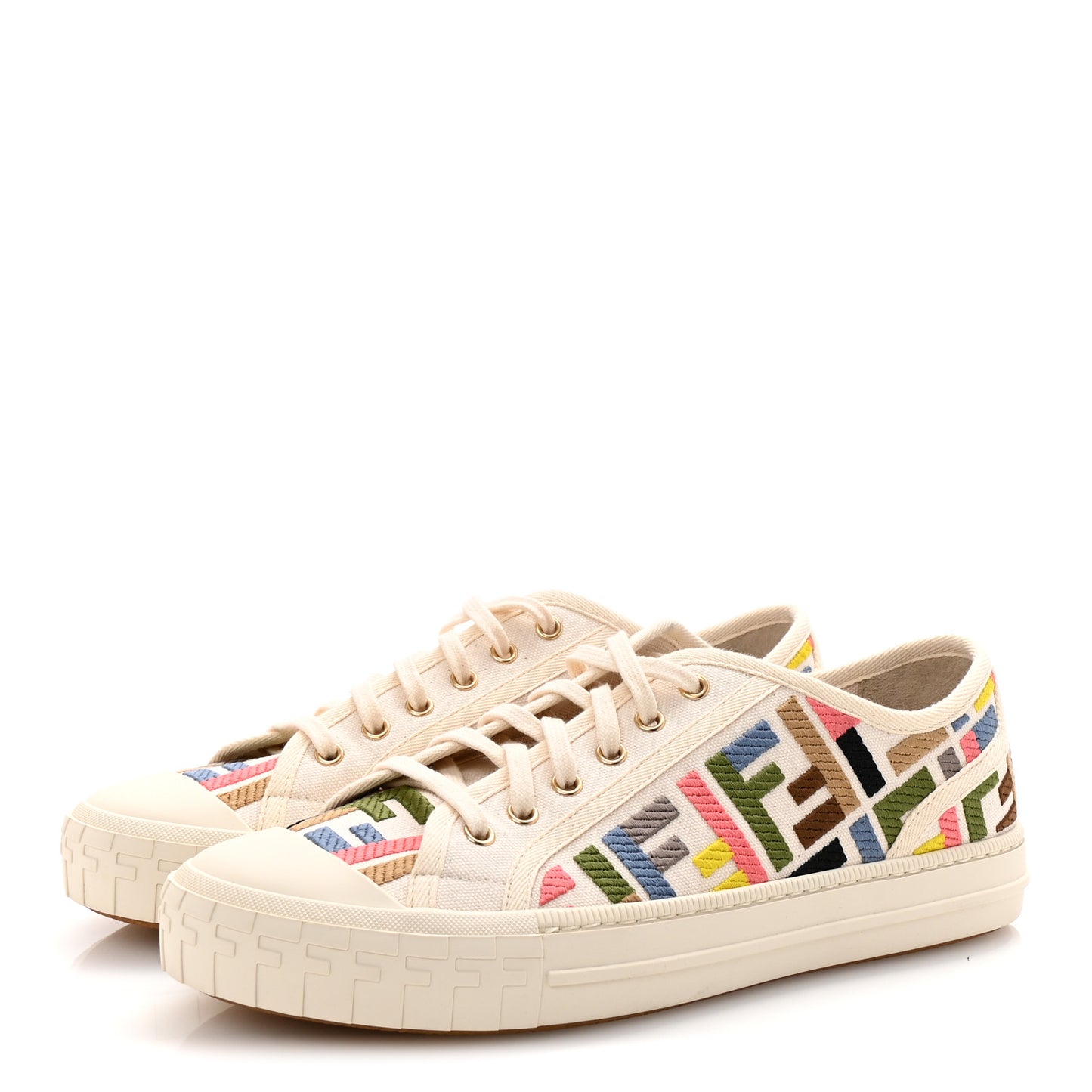 Kuban Canvas FF Womens Domino Low Top Sneakers 39 Grezzo Multicolor Latte