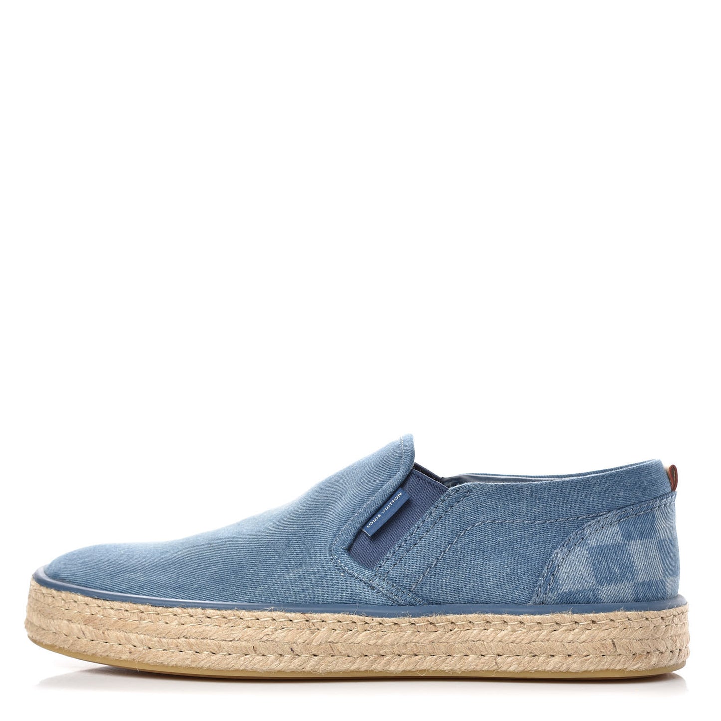 Denim Damier Mens Coconut Grove Espadrilles 8 Blue