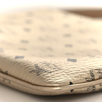 MCM Metallic Visetos Medium Crossbody Pouch Berline Gold 9 of 9