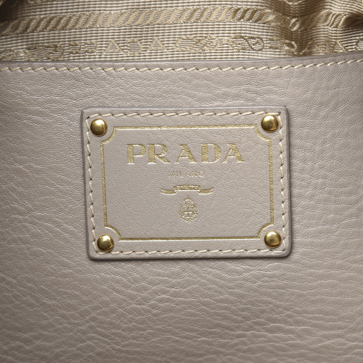 Prada Vitello Daino Shoulder Bag Argilla 8 of 15