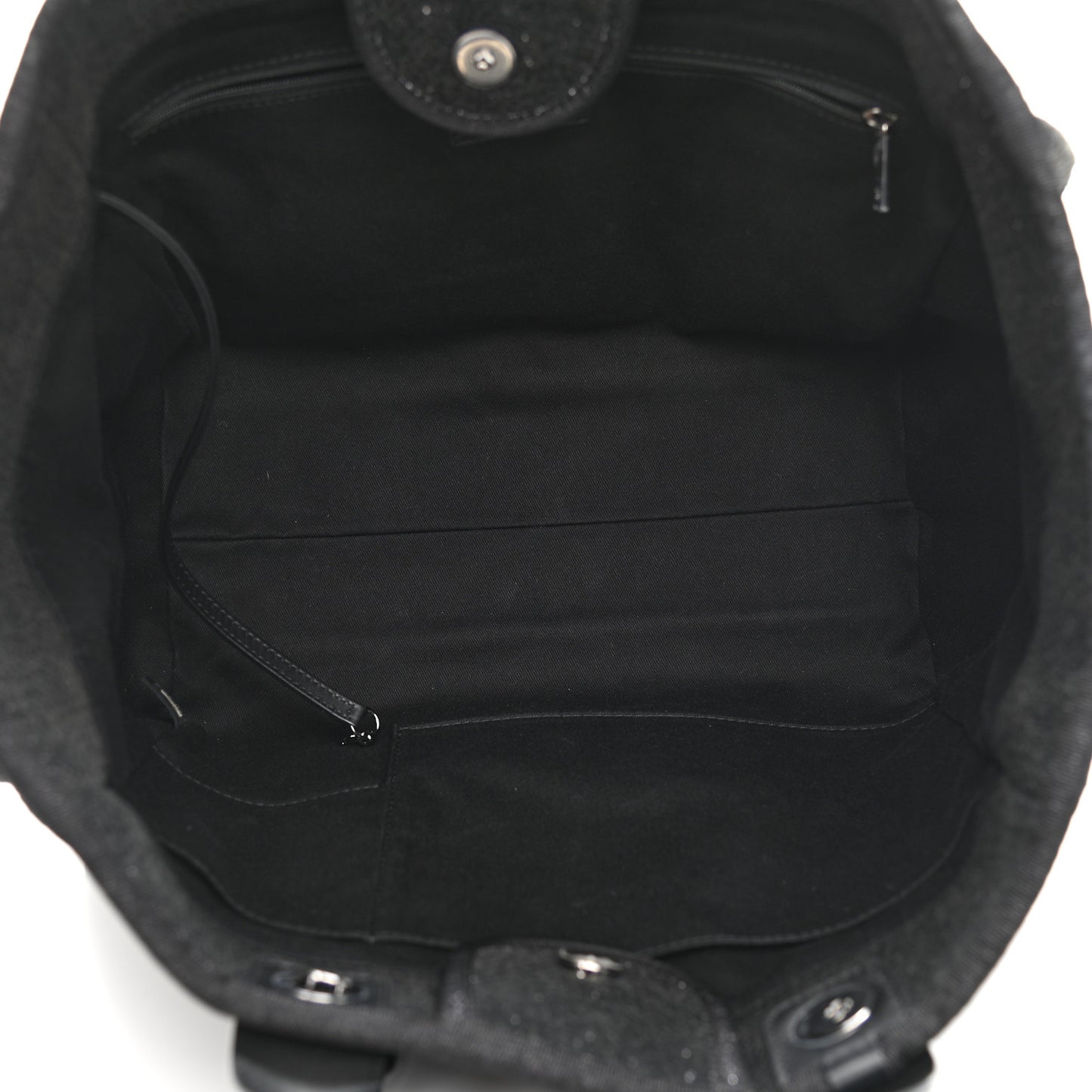 Lurex Boucle Medium Deauville Tote Black