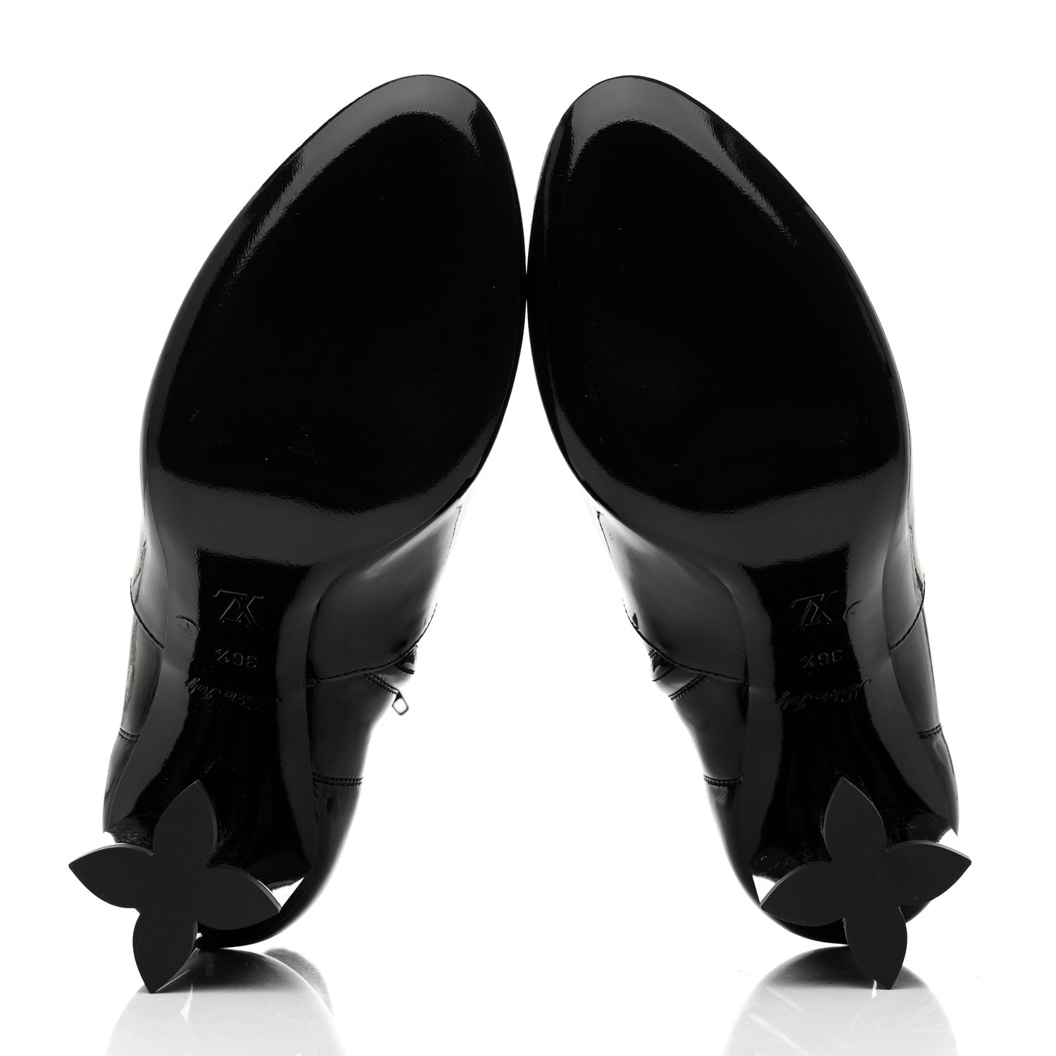 Louis Vuitton Patent Silhouette Ankle Boots 36.5 Black 5 of 8