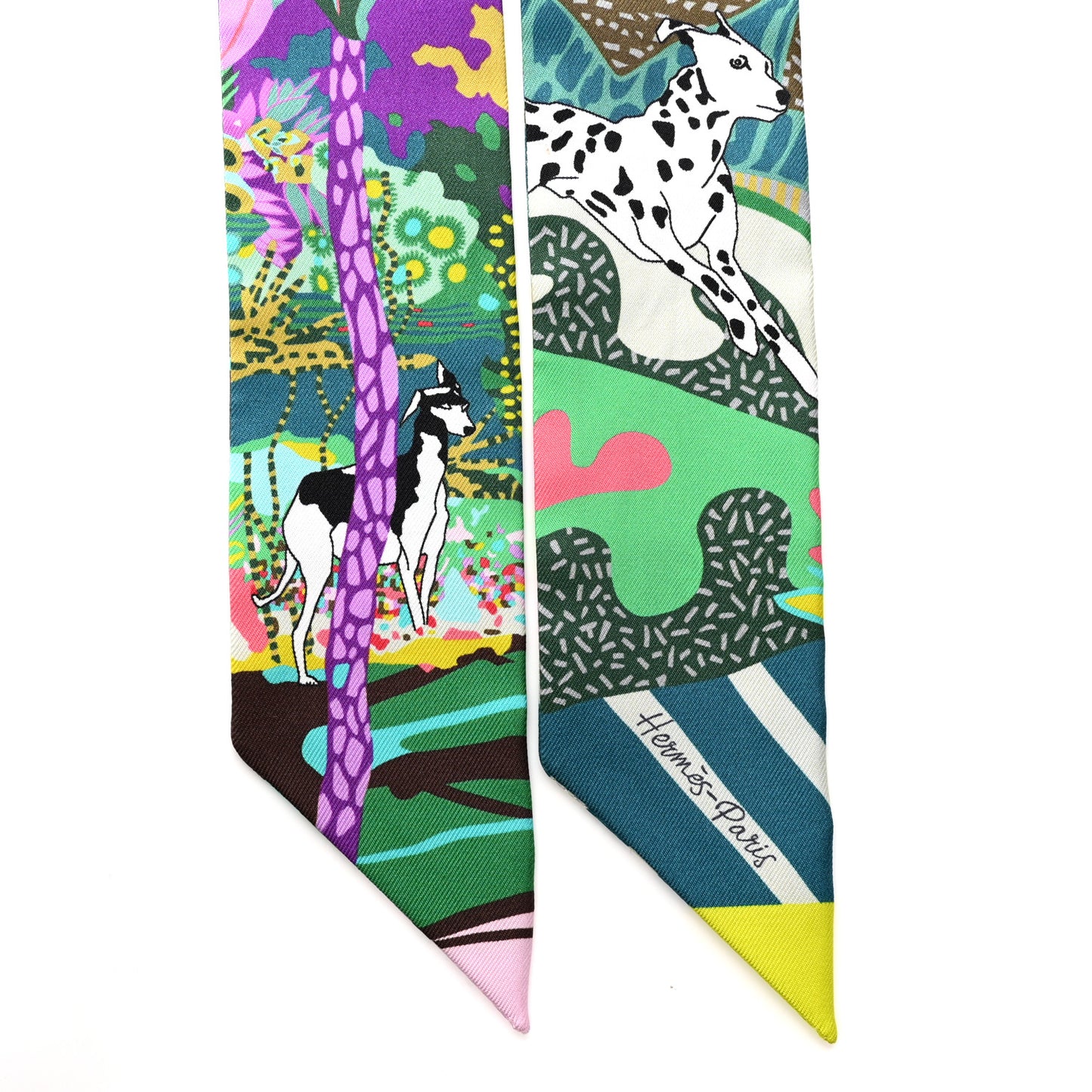 Silk En Liberte Twilly Vert Cyclamen Multicolor