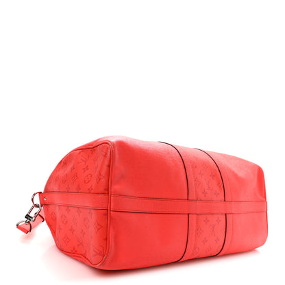 Louis Vuitton Taigarama Keepall Bandouliere 50 Fire Red 3 of 8