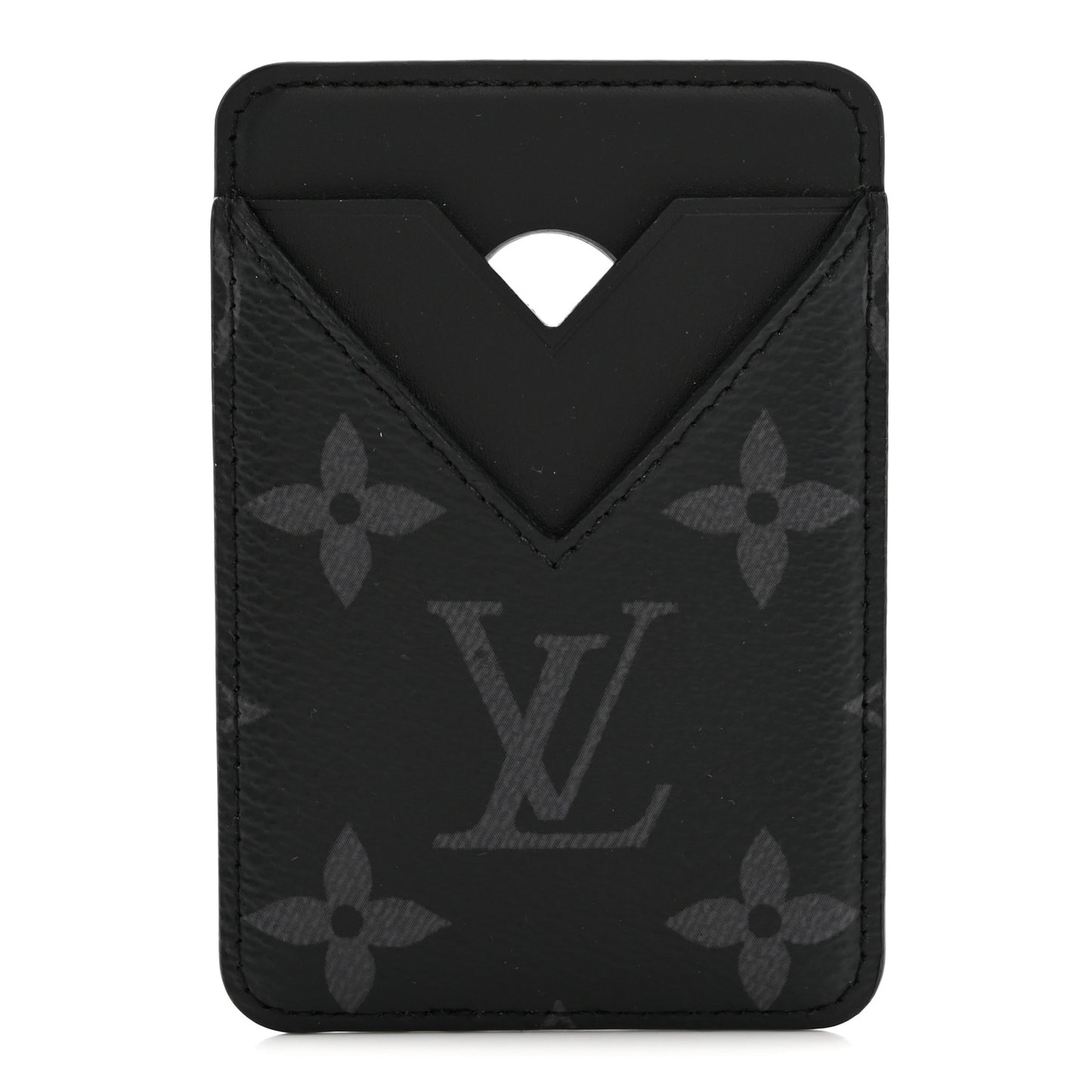 Monogram Eclipse Magnetic Card Holder Black