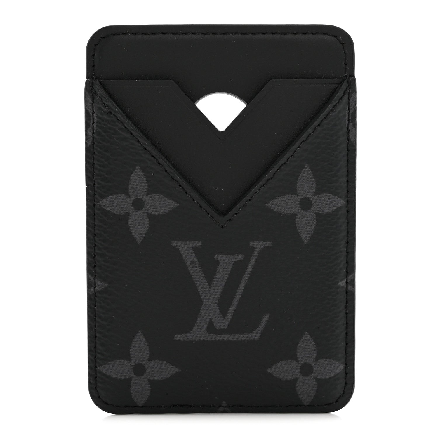 Louis Vuitton Monogram Eclipse Magnetic Card Holder Black 1 of 7