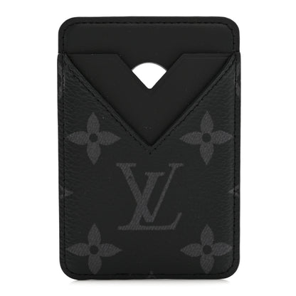 Louis Vuitton Monogram Eclipse Magnetic Card Holder Black 1 of 7