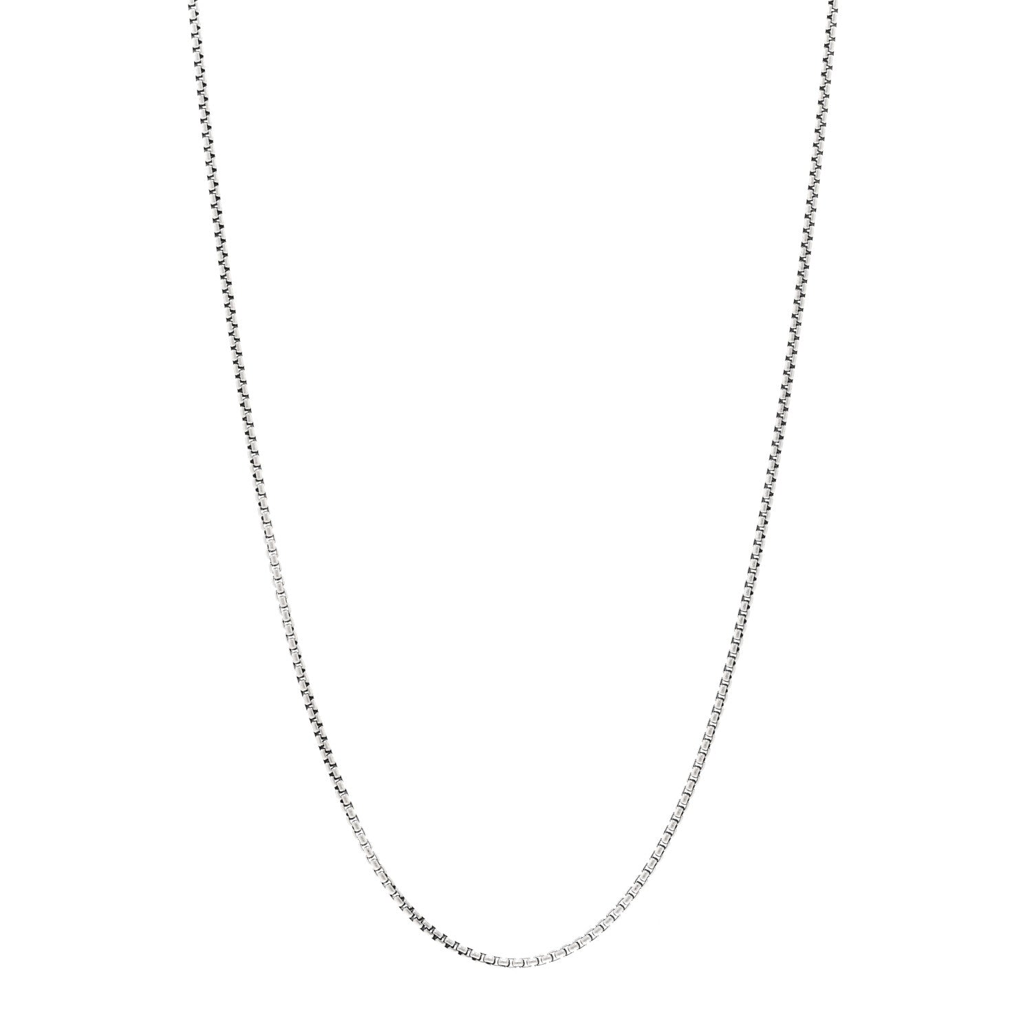 David Yurman Sterling Silver 1.7mm Baby Box Chain Necklace 18" 1 of 4