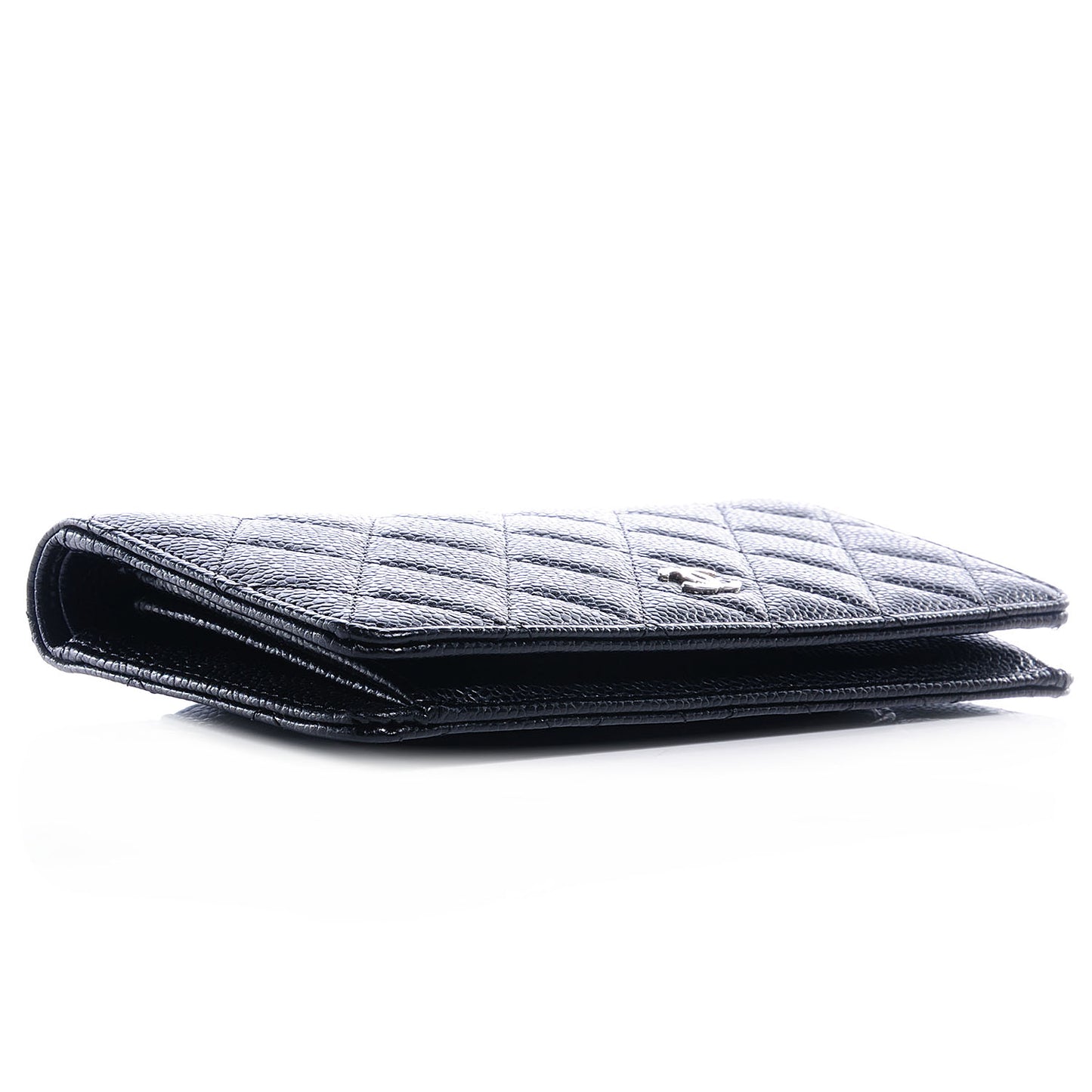 Caviar Quilted Yen Wallet Black