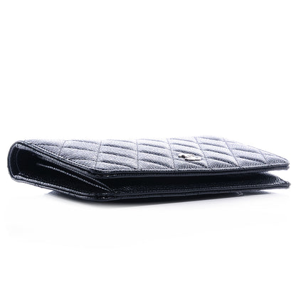 Chanel Caviar Quilted Yen Wallet Black 4 of 9