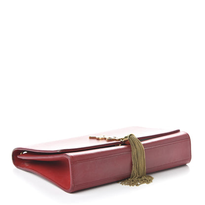 Saint Laurent Smooth Calfskin Medium Classic Monogram Kate Tassel Satchel Lipstick Red 4 of 13