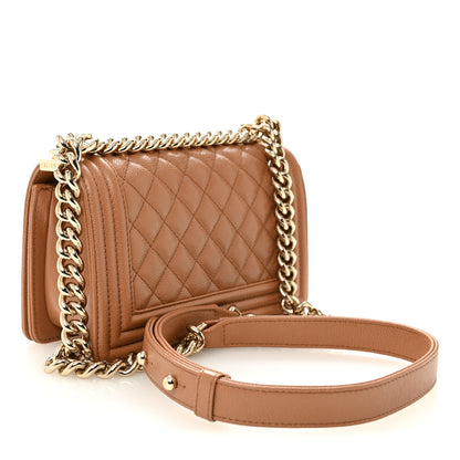 Chanel Caviar Quilted Small Boy Flap Brown 2 of 9