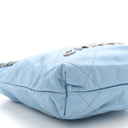 Chanel Shiny Calfskin Quilted Mini Chanel 22 Light Blue 8 of 9