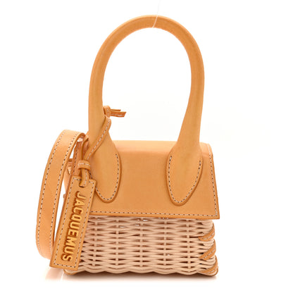 Jacquemus Smooth Calfskin Wicker Le Chiquito Yellow 1 of 10