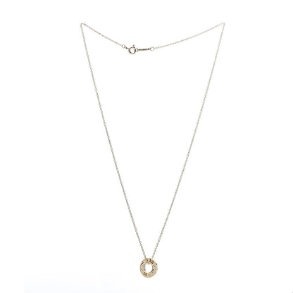 Tiffany 18K Yellow Gold Diamond Atlas Pierced Pendant Necklace 3 of 9