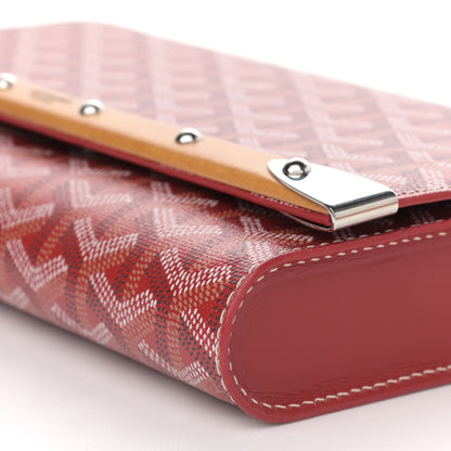 Goyard Goyardine Monte Carlo Bois Clutch With Strap Red 10 of 10