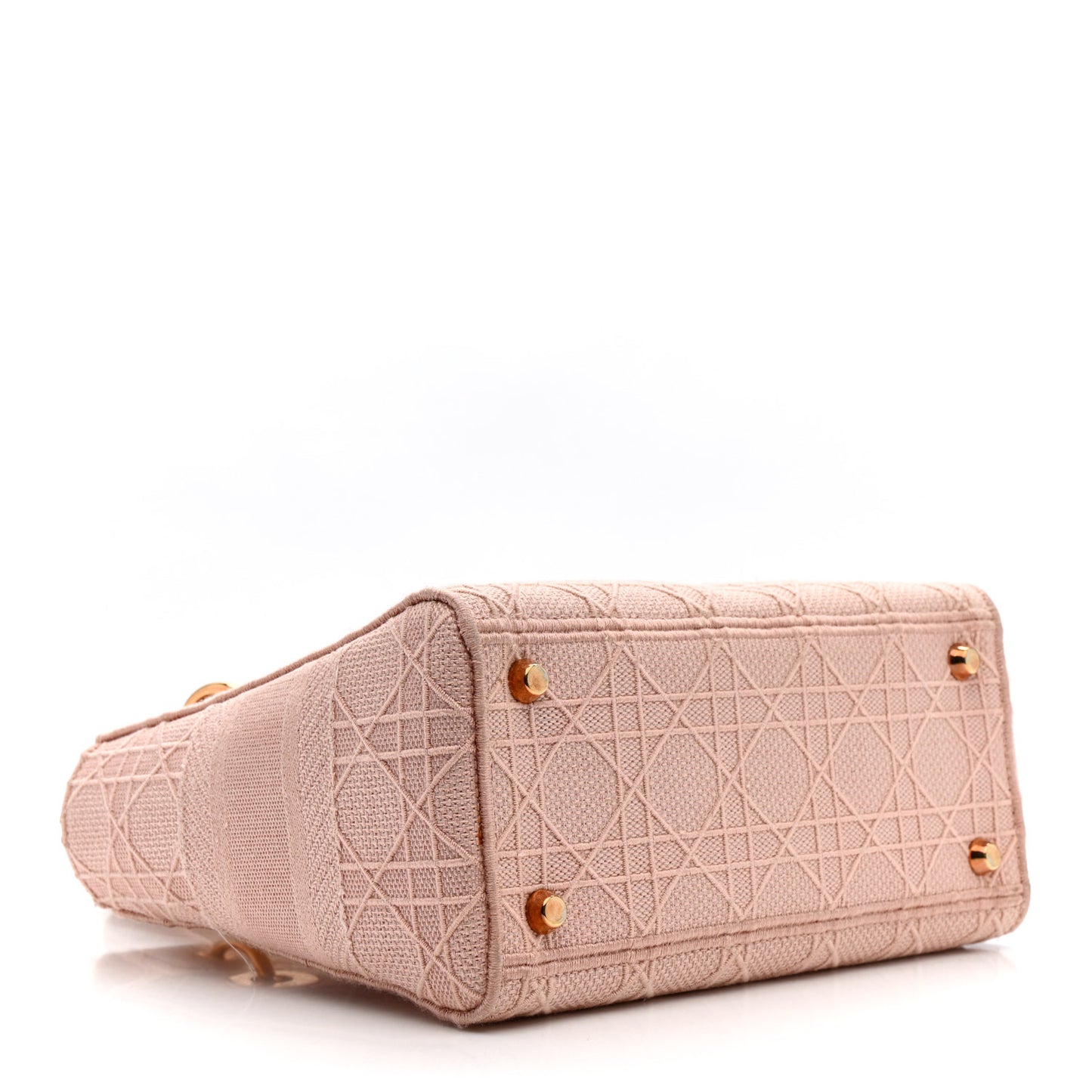 Canvas Embroidered Cannage Medium Lady D-Lite Bois de Rose