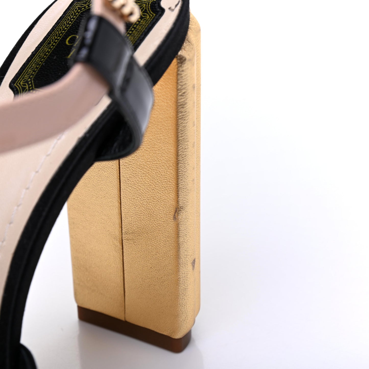 Satin Crystal Embellished Ankle Strap Sandals 39.5 Black