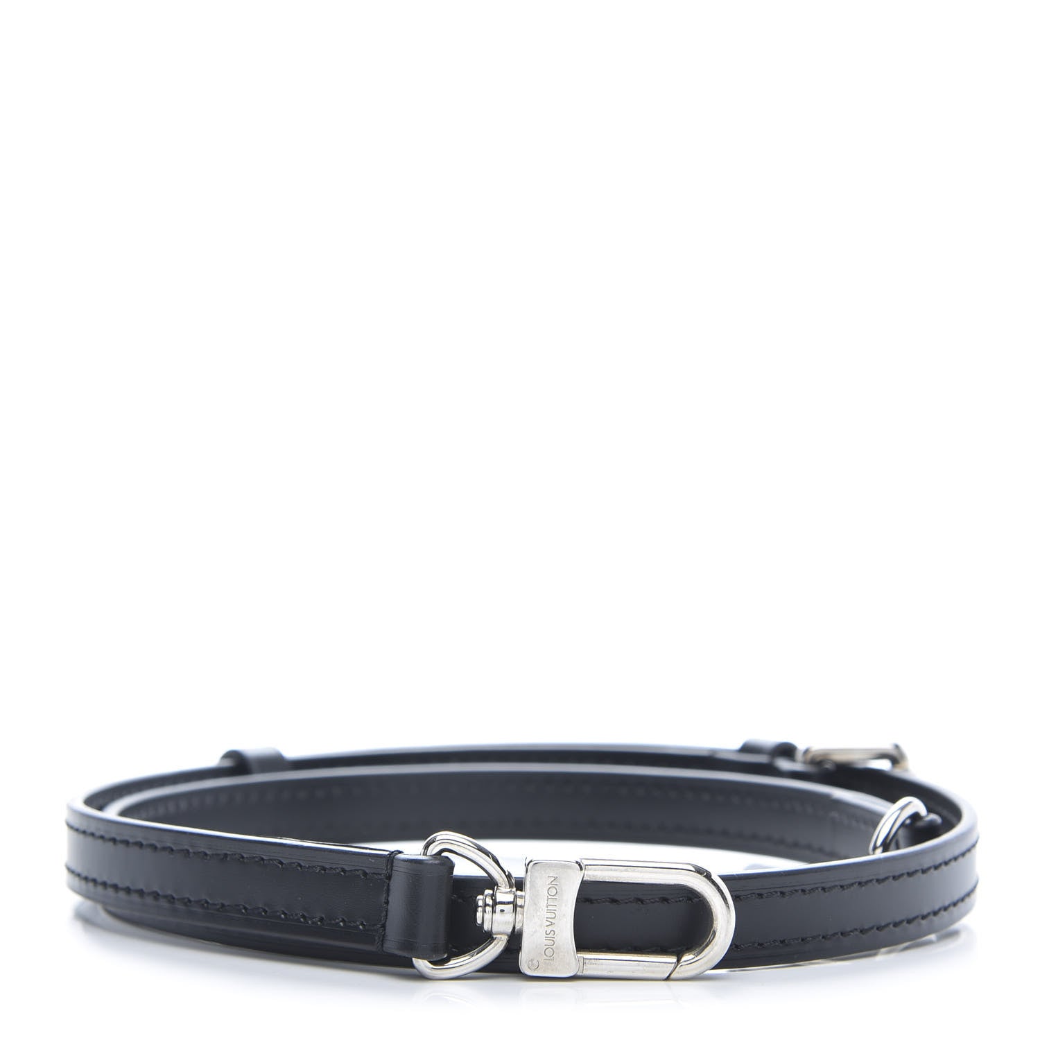 Louis Vuitton Calfskin 16mm Adjustable Shoulder Strap Black 1 of 4