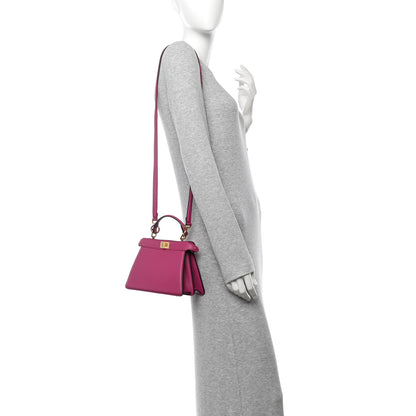 Fendi Shiny Nappa Petite Peekaboo I SEE U Satchel Ciclamino Pilar 2 of 13