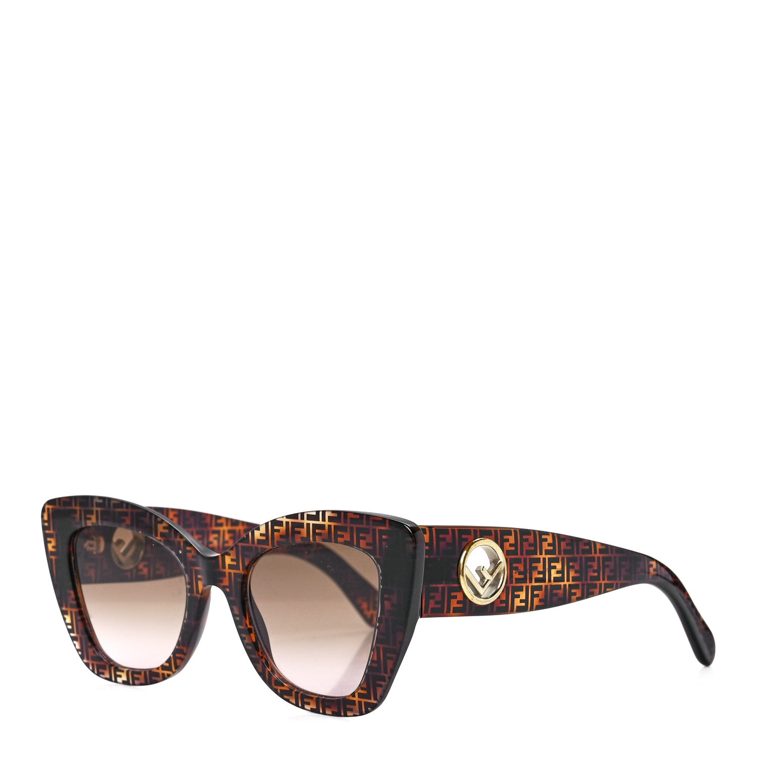 Fendi Acetate F is Fendi FF 51mm Cat Eye Sunglasses Tortoise Camouflage 1 of 6
