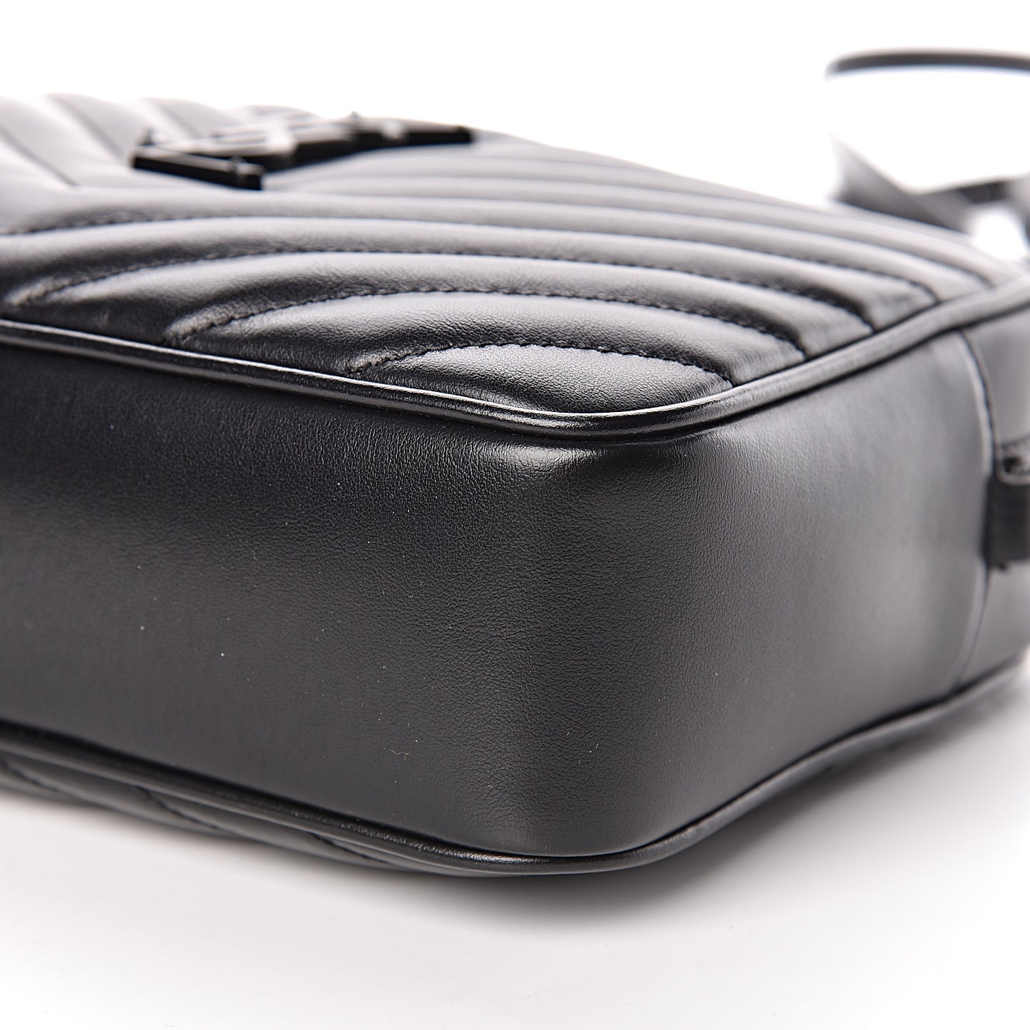 Calfskin Matelasse Monogram Lou Camera Bag Black