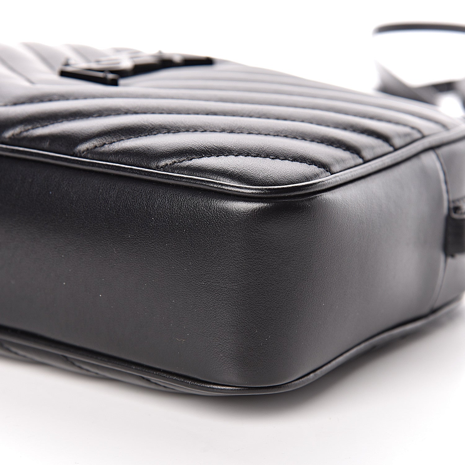 Saint Laurent Calfskin Matelasse Monogram Lou Camera Bag Black 9 of 10