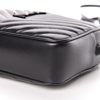 Saint Laurent Calfskin Matelasse Monogram Lou Camera Bag Black 9 of 10