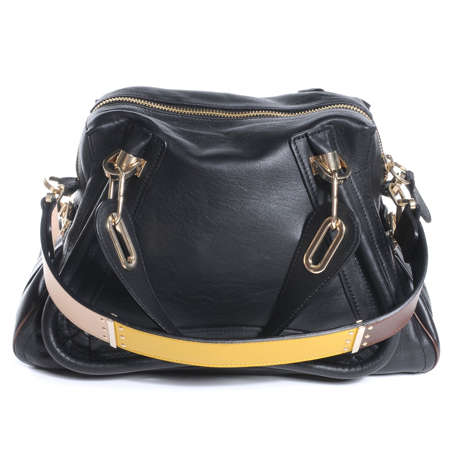 Chloe Leather Medium Military Paraty Black 3 of 7